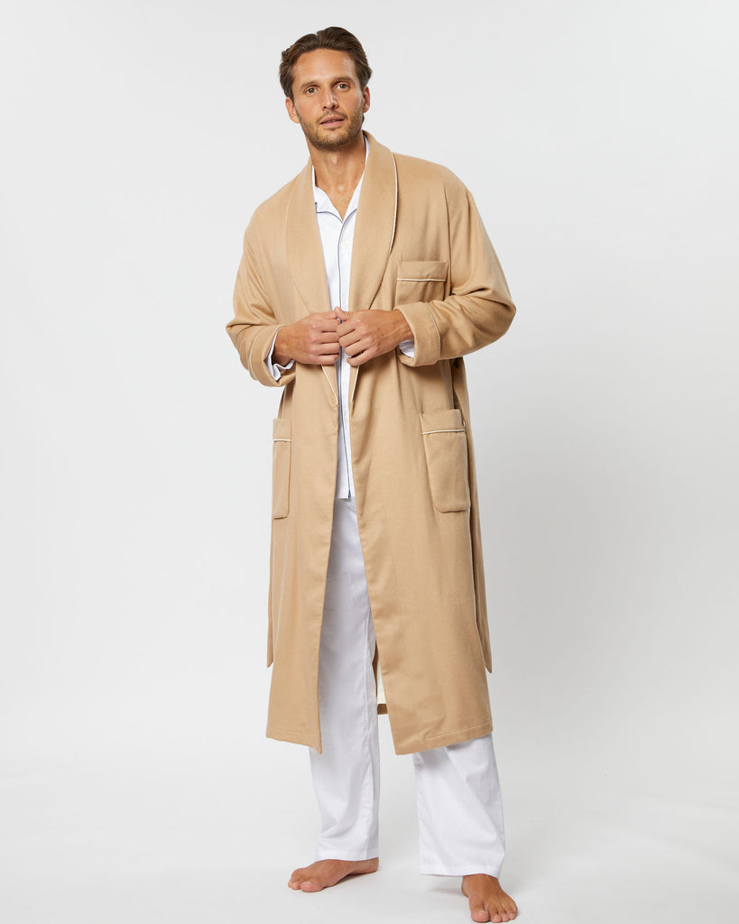Light Grey Cashmere Dressing Gown | Cashmere Robe– Connolly