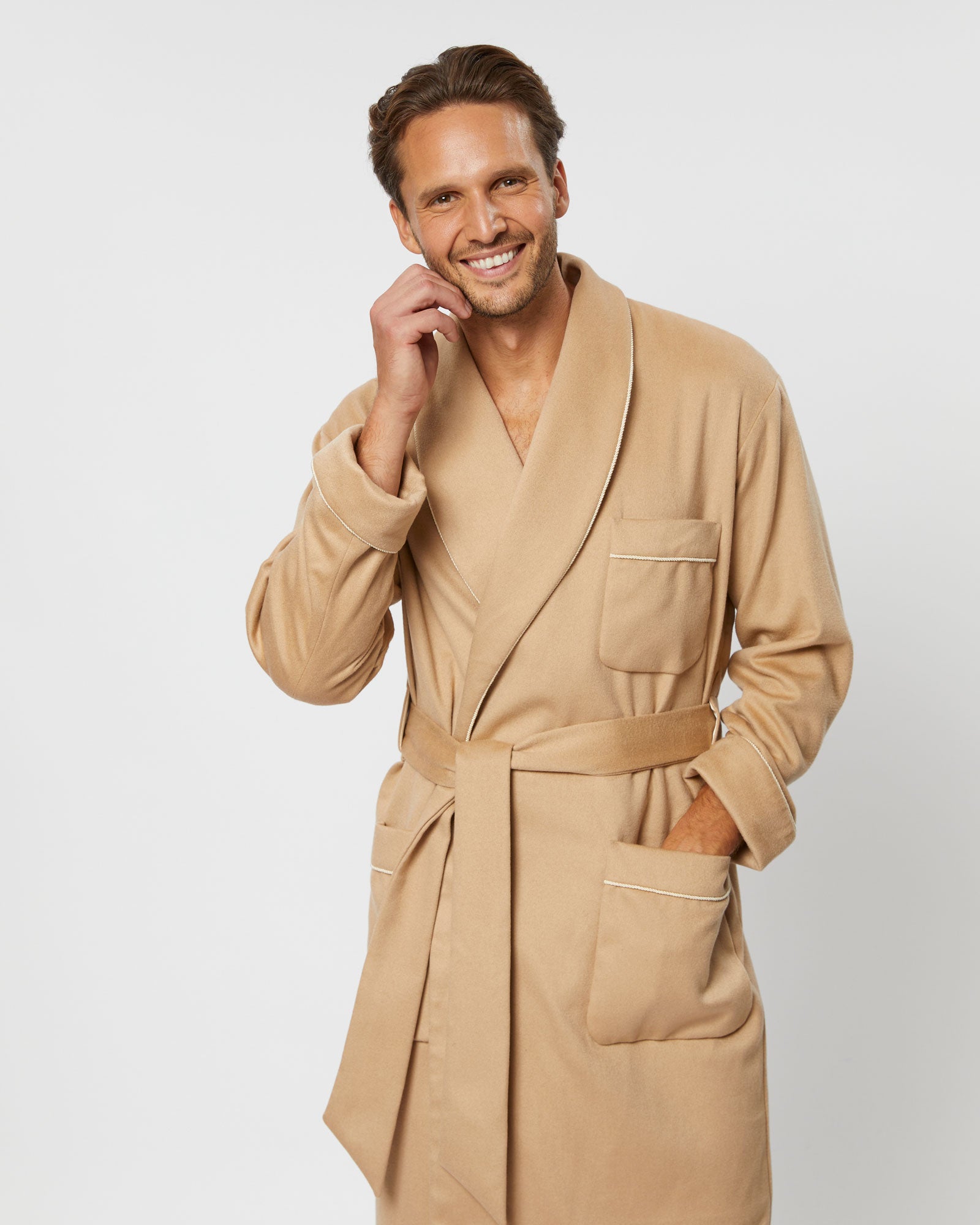 ZEGNA X THE ELDER STATESMAN Shawl-Collar Checked Cashmere Robe for Men | MR  PORTER