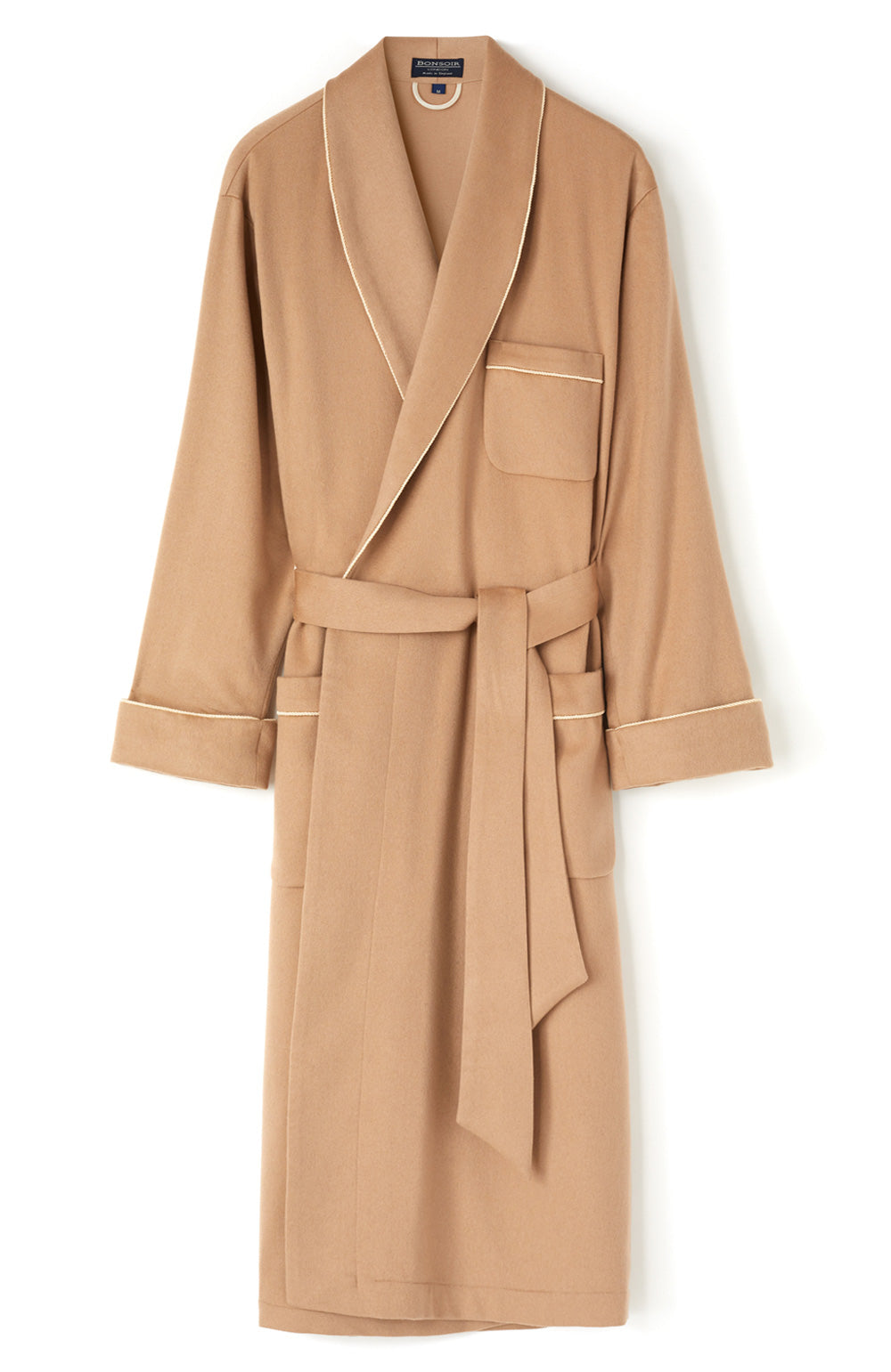 Men's Luxury Camel Cashmere Robe | Bonsoir of London