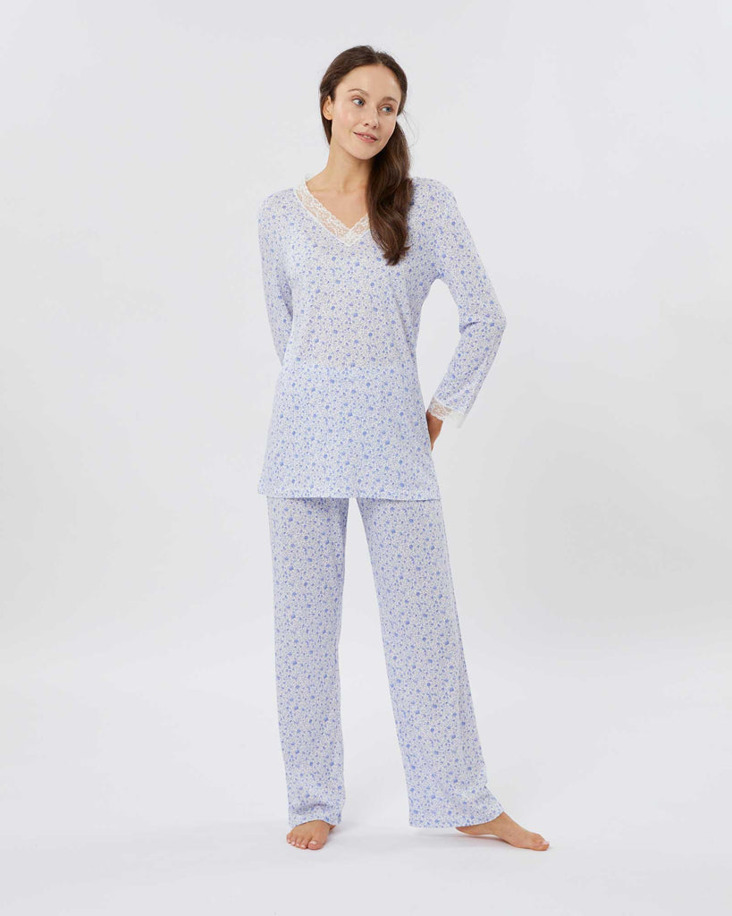 Women's Brushed Cotton Pajama Pants – US Bonsoir of London